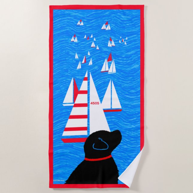 Toalla Regatta Day Black Dog Beach (Anverso)