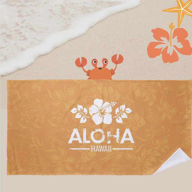 Toalla Retro Hawaii Aloha Beach (Subido por el creador)