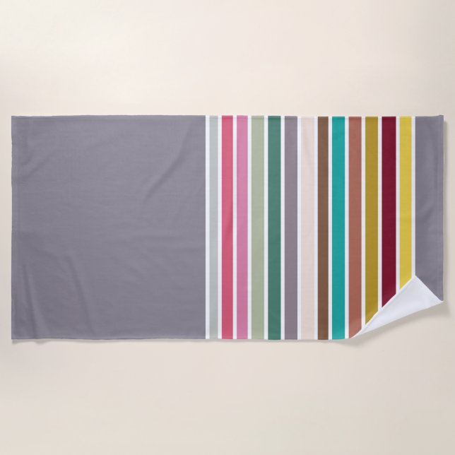 Toalla Retro Stripe Pattern Beach (Anverso)