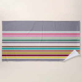 Toalla Retro Stripe Pattern Beach