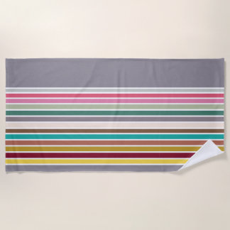 Toalla Retro Stripe Pattern Beach