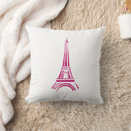 Toalla rosa Eiffel Cojín decorativo de París