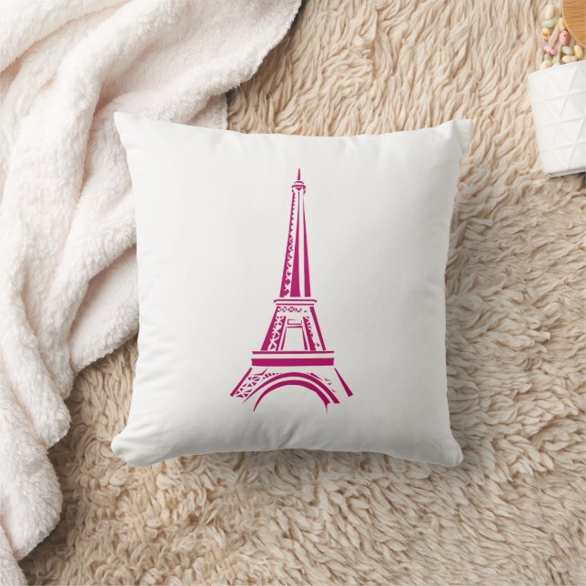 Toalla rosa Eiffel Cojín decorativo de París (Manta)