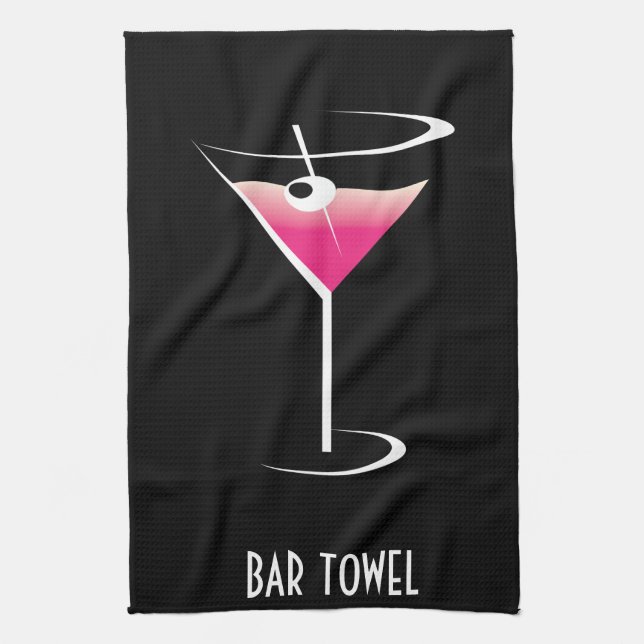 Toalla rosa Martini Vidrio (Vertical)