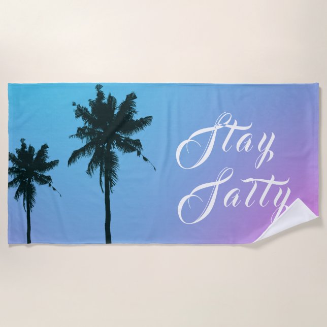 Toalla Stay Salty Palm Beach (Anverso)
