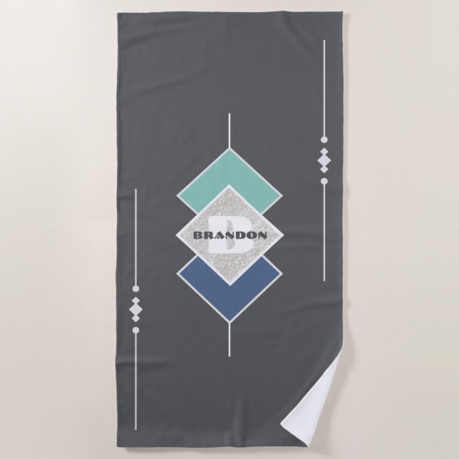Toalla Taupe Elegante Personalizada (Anverso)