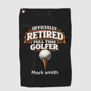 Toalla temática de jubilación de golf para golfist