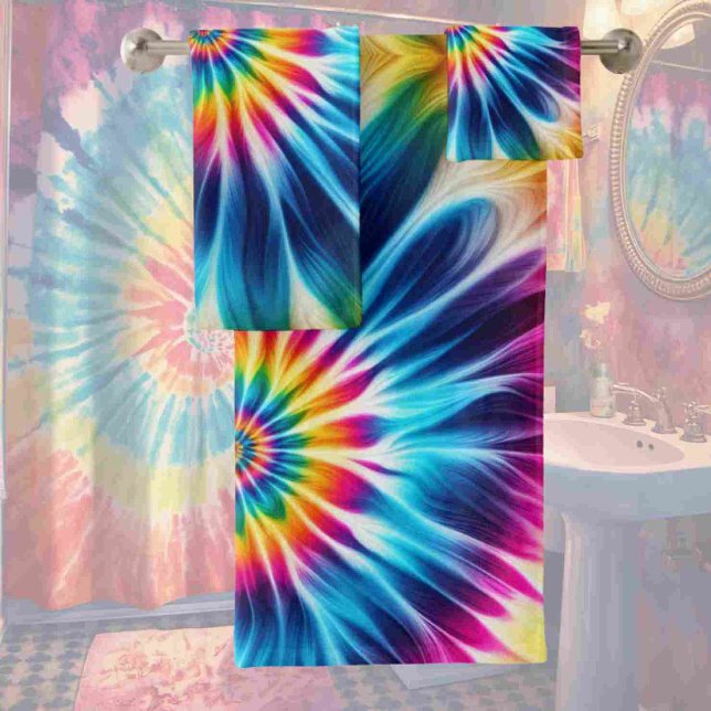 Toalla Tie Dye Arcoíris Psicodélico Set (Subido por el creador)
