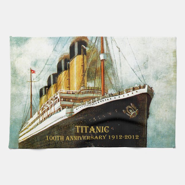 Toalla titánica del aniversario del RMS 100a (Horizontal)