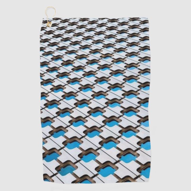 Toalla verde azul de golf #1 Dad (Anverso)