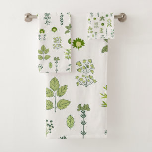 Toalla verde de hierba de pradera silvestre