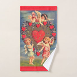 Toalla Vintage Día de San Valentín Corazones y Que