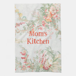 Toalla vintage floral de cocina de mamá
