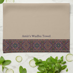 Toalla Wudu Oscura Multicolor con Texto Personaliz