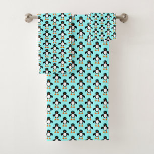Toallas con estampado de pingüino