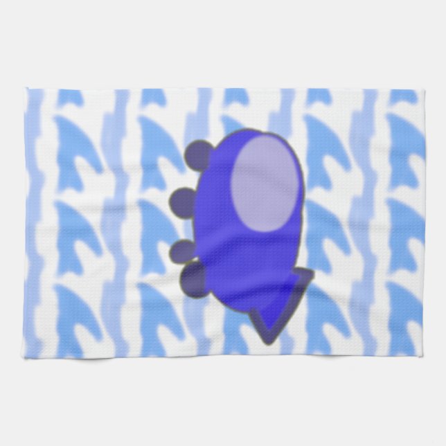 Toallas Cute Blue Spaceship Waveworld (Horizontal)