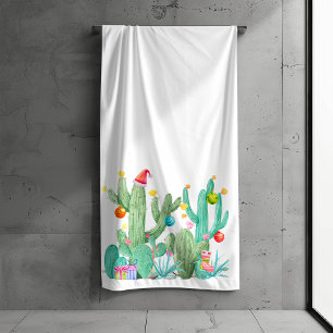 Toallas de baño Cactus Cacti Desierto Navidad