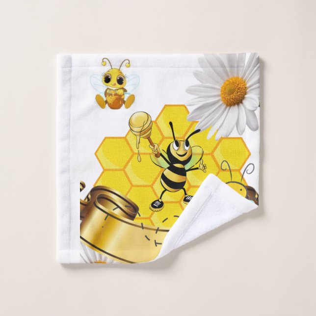 Toallas de baño Conjuntos Bumblebee White Daisy (Toallita)