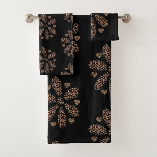 Toallas de baño Conjuntos de leopardo (In situ)