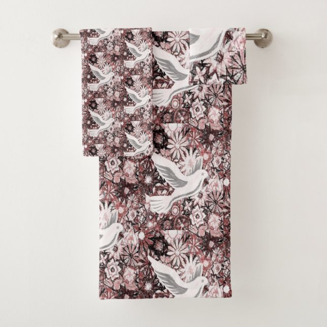 Toallas de baño Conjuntos de palomas (In situ)