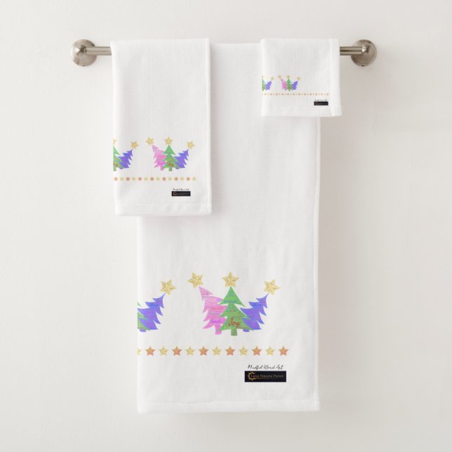 Toallas de baño de arte de palabra para los navida (In situ)