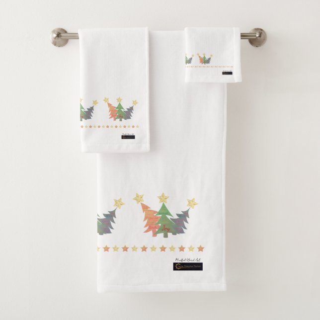 Toallas de baño de arte de palabra para los navida (In situ)