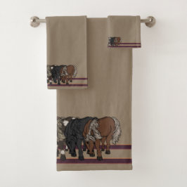 Toallas de baño de caballos por figdewdrop Set