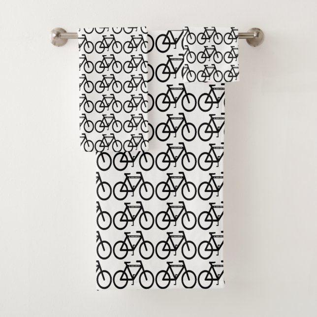 Toallas de baño de ciclo blancos y negros de los (In situ)