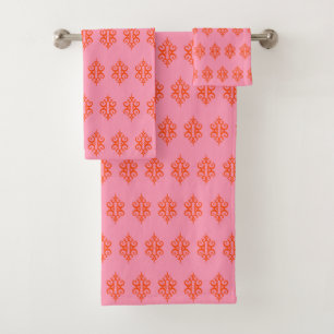 Toallas de baño de encaje rosa retro regalo