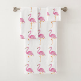 Toallas de baño de flamingo rosa