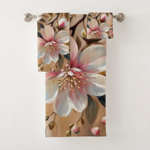 Toallas de baño de flores