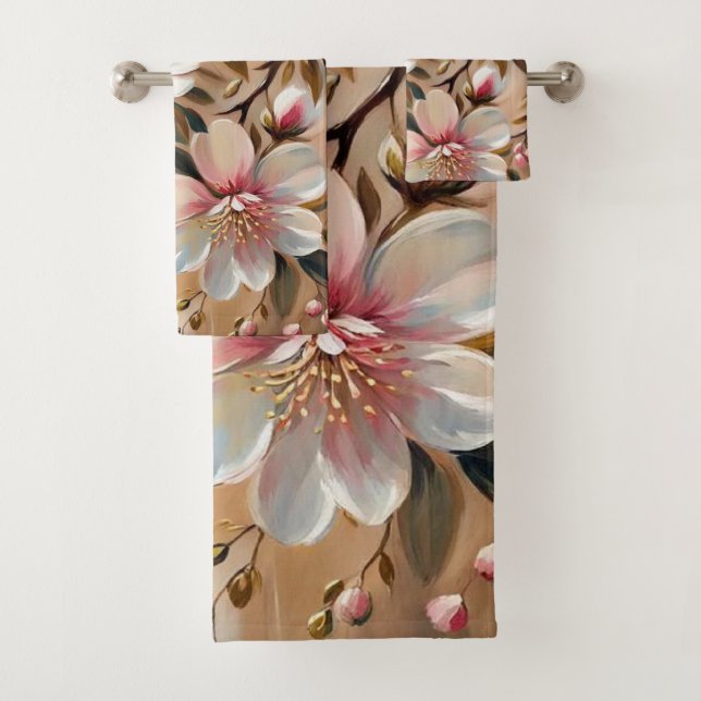 Toallas de baño de flores (In situ)