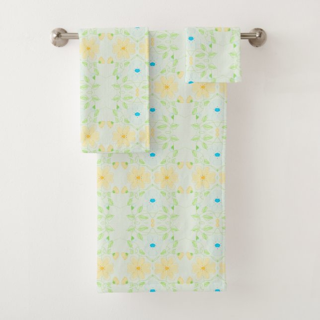 Toallas de baño de flores de bonito (In situ)