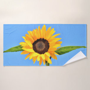 Toallas de baño de girasol amarillo cielo azul