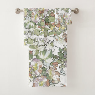 Toallas de baño de la flor de la madreselva de