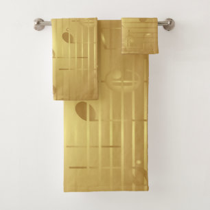 Toallas de baño de música dorada - Decoración de n