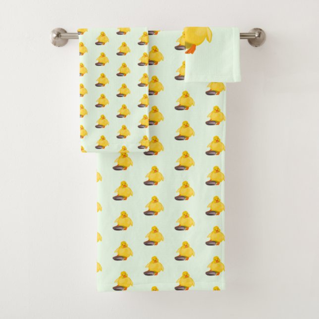 Toallas de baño de pato amarillas (In situ)