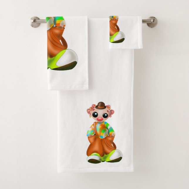 Toallas de baño de payaso Circo - Personalizable (In situ)