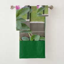 Toallas de baño de Pensamiento (Rosa y Morado)
