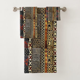 Toallas de baño de tela de Kuba africana