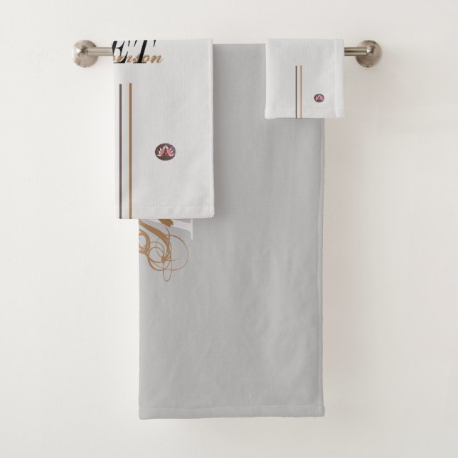 Toallas de baño monograma (In situ)