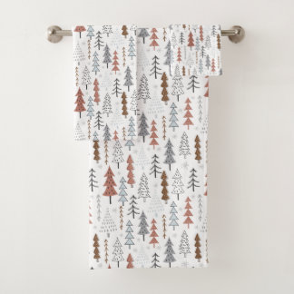 Toallas de baño para árboles de invierno
