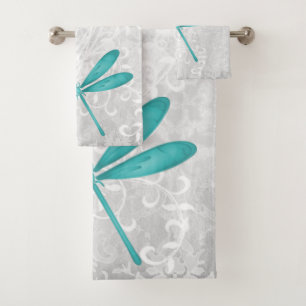 Toallas de baño personalizadas de la libélula ve