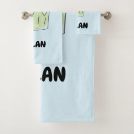 Toallas de baño personalizadas y juego de lavabo p