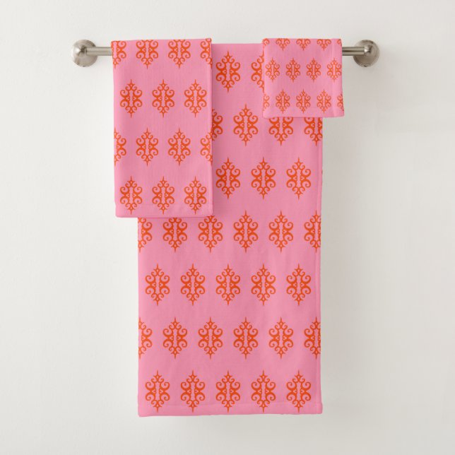 Toallas De Baño Retro Rosa Lace Set Gift (In situ)