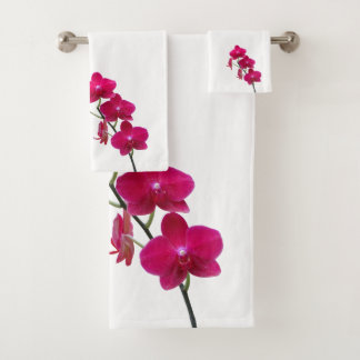 Toallas de baño Ruby Red Orchids