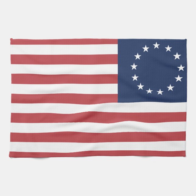 Toallas de bar/cocina con bandera Betsy Ross (Horizontal)