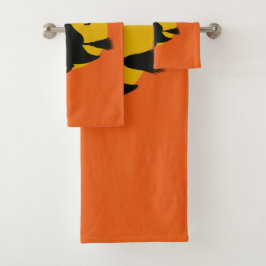 Toallas de bruja voladoras de Halloween