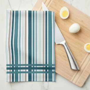 Toallas de cocina a rayas azules
