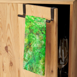 Toallas de cocina abstractas verdes profundas,Verd